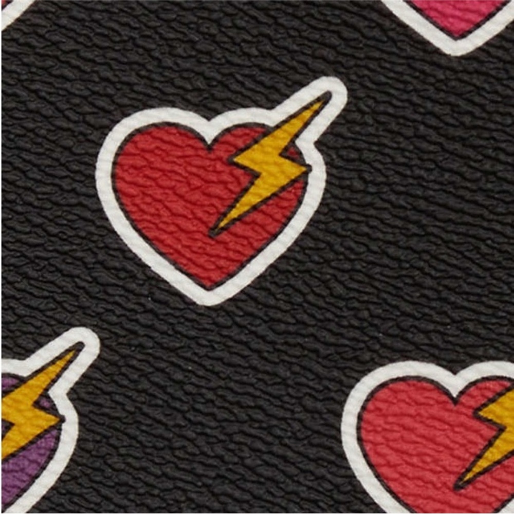 NWT ❤️⚡️💜 Coach Notebook In Signature Canvas With With Heart Bolt Print - Picture 2 of 5